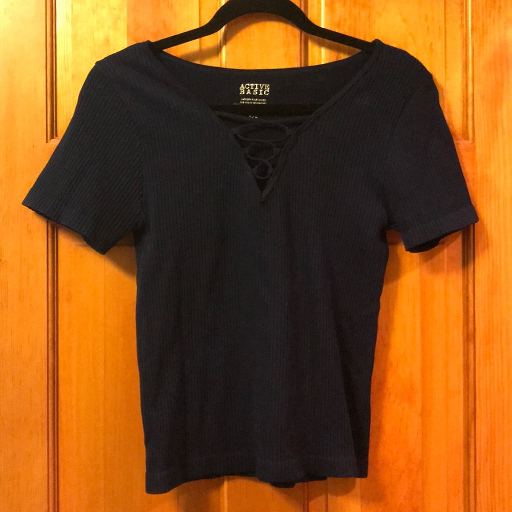 Navy blue stretch top